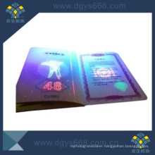 UV Logo Printing Security Booklet